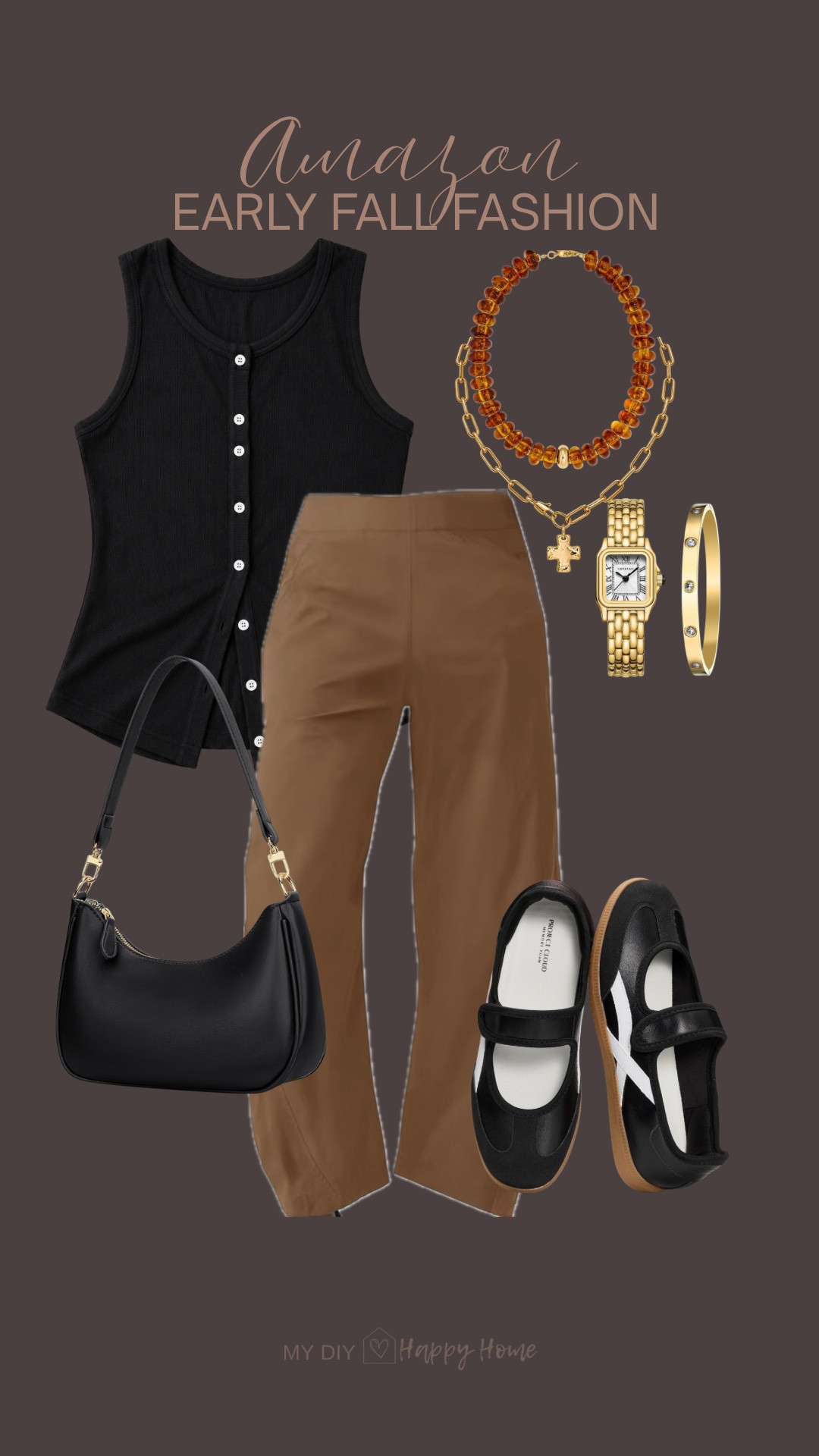 Transition into fall outfit idea 

Button down tank
Barrel ankle pant 
Mary Jane sneakers 
Layered necklace 
Beaded necklace 
Hobo style handbag/purse


Teacher outfit idea, casual outfit , fall fashion, early fall fashion, daily outfit inspo

#LTKPetite #LTKMidsize #LTKSeasonal