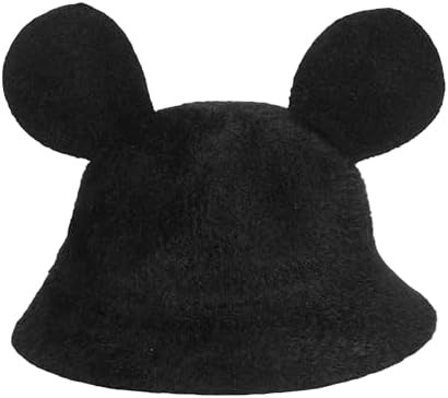 Mickey Mouse Fuzzy Knit with Foam Filled Ears On Bell Shape Bucket Hat | Amazon (US)