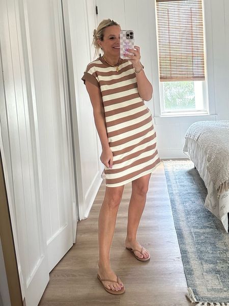 Cute little striped dress for summer! Wearing a small 

#LTKStyleTip #LTKSeasonal #LTKFindsUnder50