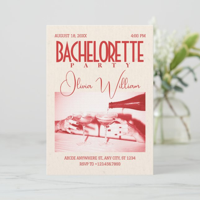 Classic retro bachelorette party invitation | Zazzle | Zazzle
