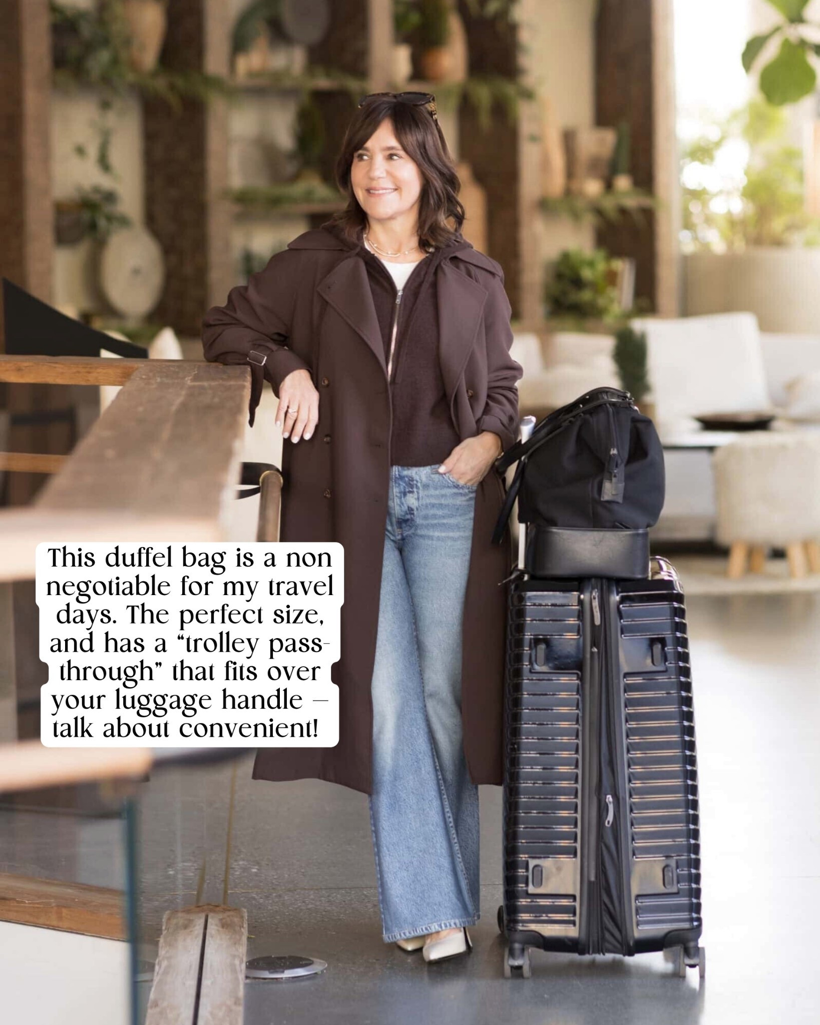 This duffel bag is a nonnegotiable for my travel days. The perfect size, and has a trolley pass through that fits over your luggage handle. So convenient!

#LTKOver40 #LTKmomlife #LTKTravel