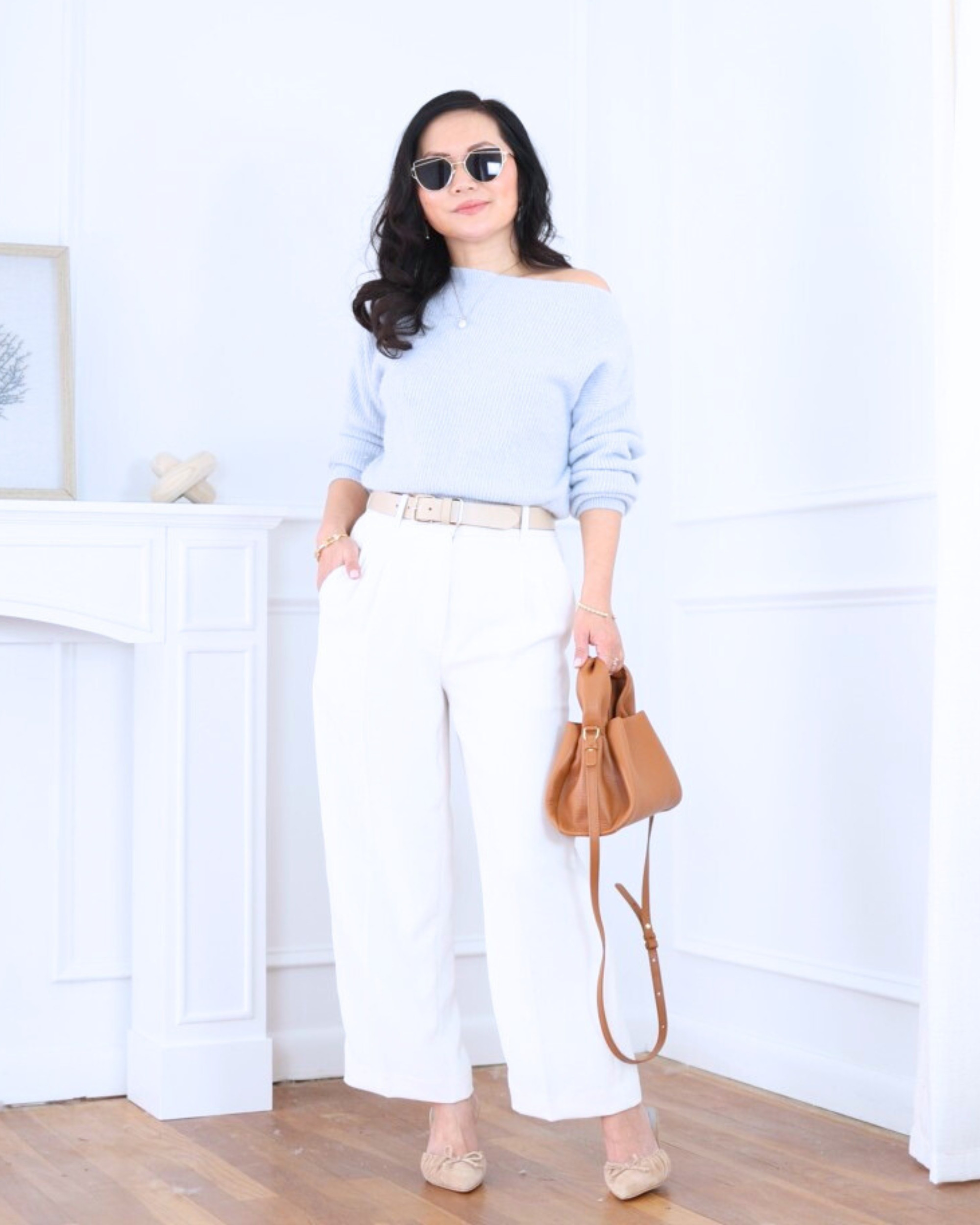 Clean and cozy — an oversized boatneck sweater from H&M paired with crisp white pants from Aritzia for an effortless, relaxed look that still feels polished. I’m 5’2, wearing size XS.

#LTKootd #LTKPetite #LTKOver40