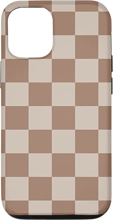 iPhone 12/12 Pro Brown Classic Checkered Big Checkerboard Case | Amazon (US)
