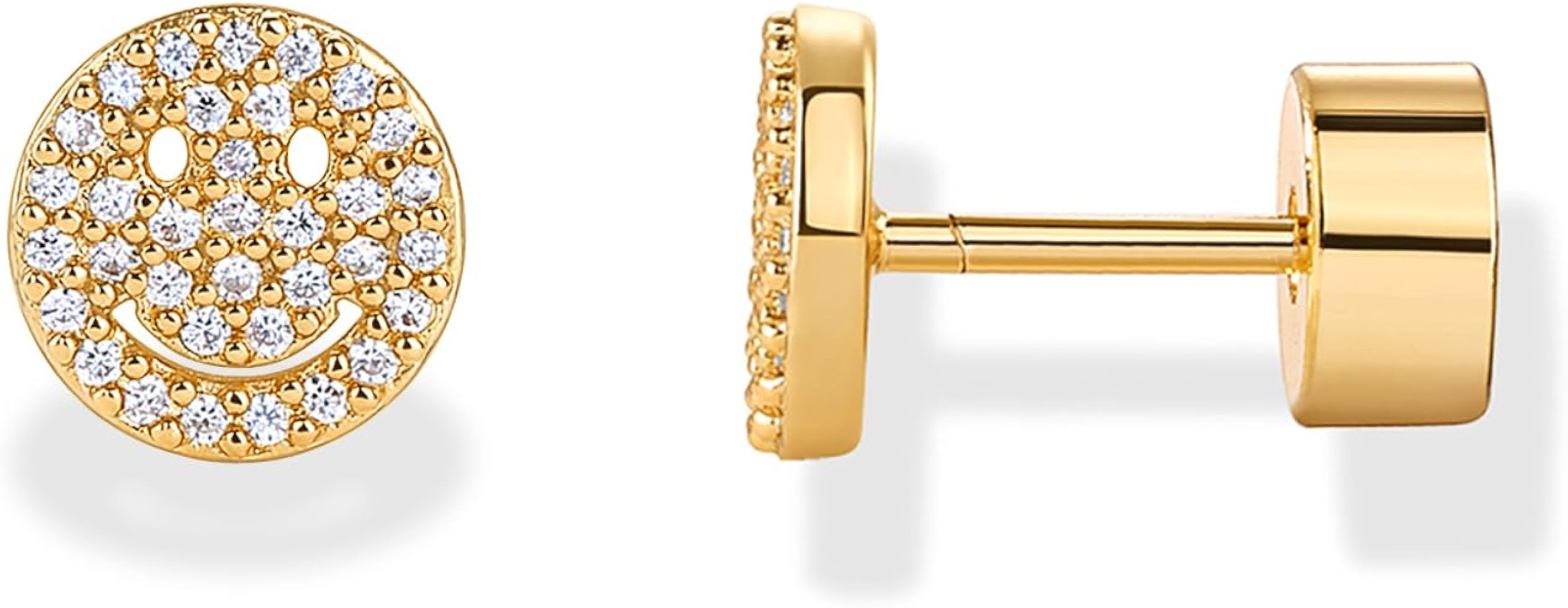 PAVOI 14K Gold Plated Dainty Flat Back Earrings for Women - Hypoallergenic Sterling Silver Posts ... | Amazon (US)