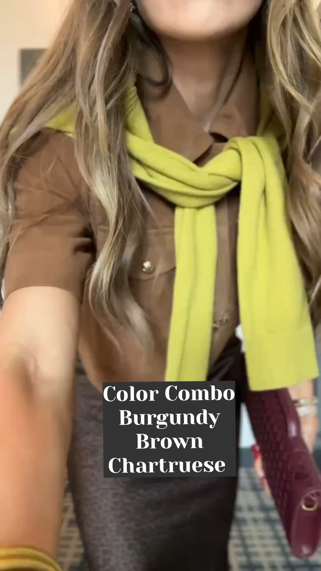 Fall color combo 
Brown, burgundy, chartreuse 
@evereve @samedelman

#LTKgrwm #LTKootd