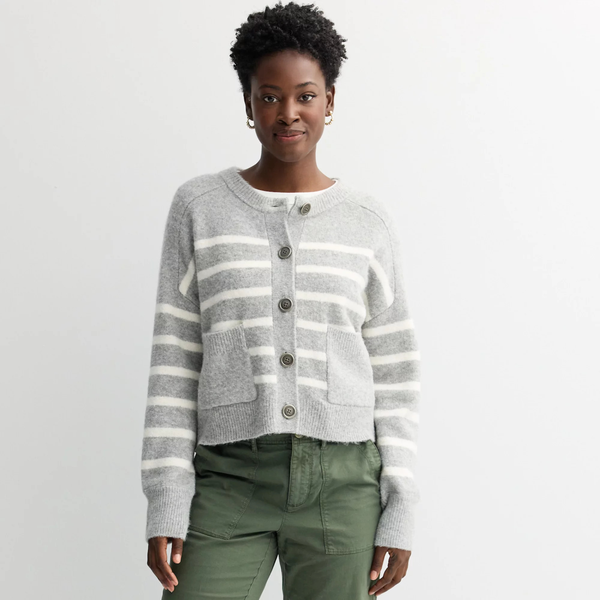 Women's Sonoma Goods For Life® Boxy Button Front Cardigan | Kohl's