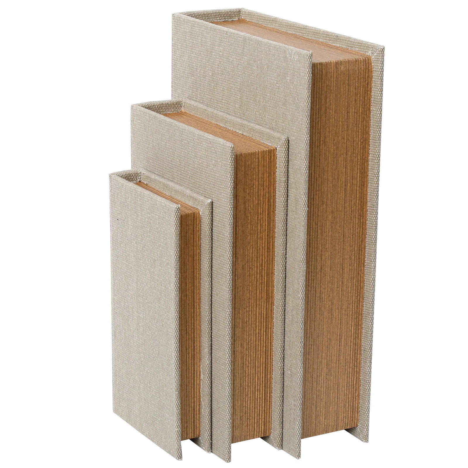 Wood Decorative Faux Book Boxes Set Of 3 (Set of 3) | Wayfair North America