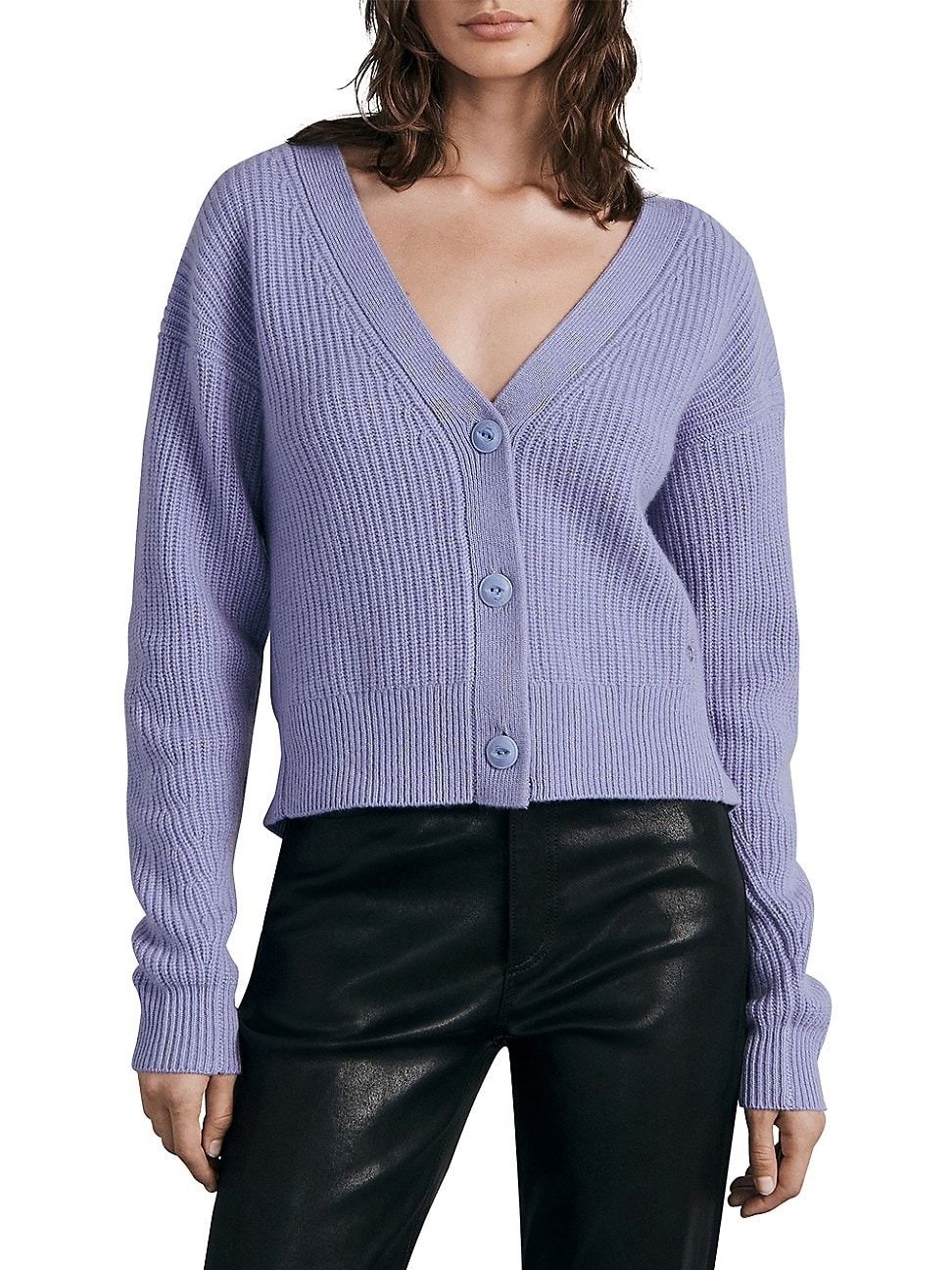 Women's Pierce Cashmere Cardigan - Purple - Size XXS | Saks Fifth Avenue