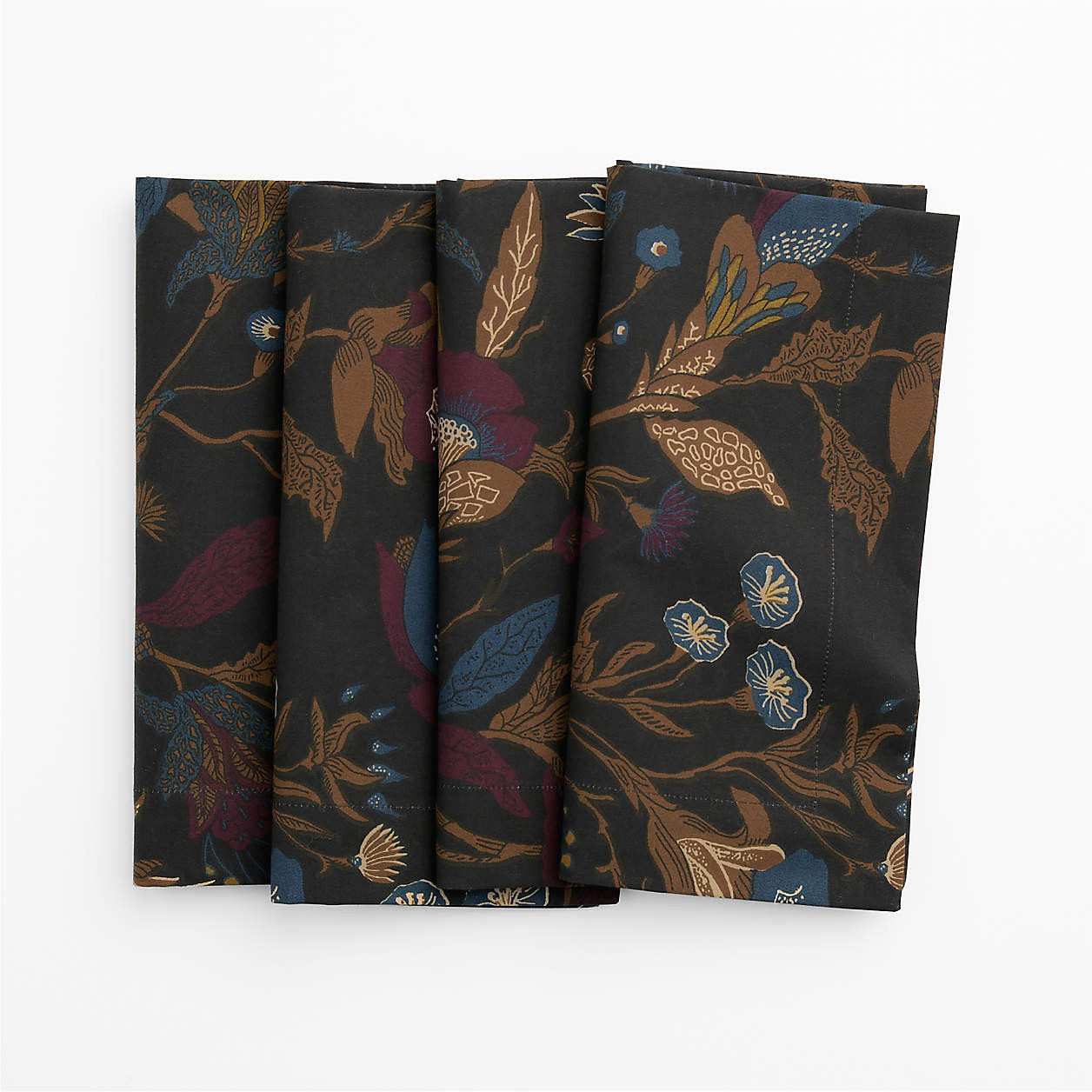 English Floral Cotton Dinner Napkin, Set of 4 | Crate & Barrel | Crate & Barrel