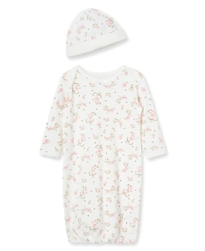 Little Me Clothes for Baby Girls' 2-Piece Vintage Rose Floral Nightgown and Cap Set, 0-3 Months | Amazon (US)