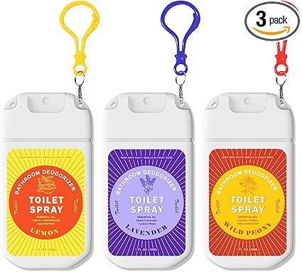 Toilet Spray for Poop Odor Eliminator, Travel Size Toiletries, Air Freshener Spray for Bathroom, ... | Amazon (US)