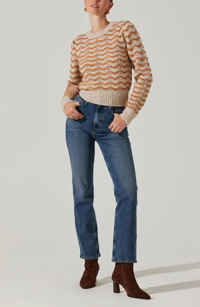 ASTR the Label Jaylani Wavy Stitch Sweater | Nordstrom | Nordstrom