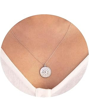 MIDEEO 14K Gold Leaf Pendant Necklaces for Women Dainty Sun Coin Choker Medallion Moon Star Neckl... | Amazon (US)