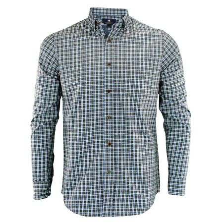 Argyle Culture Men s Button Up Plaid Shirt Sapphire | Walmart (US)