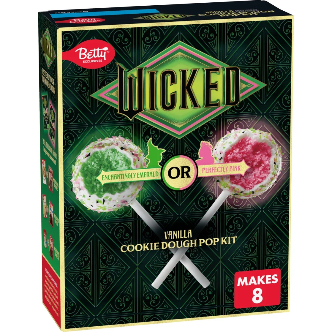 Betty Crocker Wicked For Good Vanilla Cookie Dough Pop Kit, Color Changing, 8 Pops, 9.2 oz | Walmart (US)