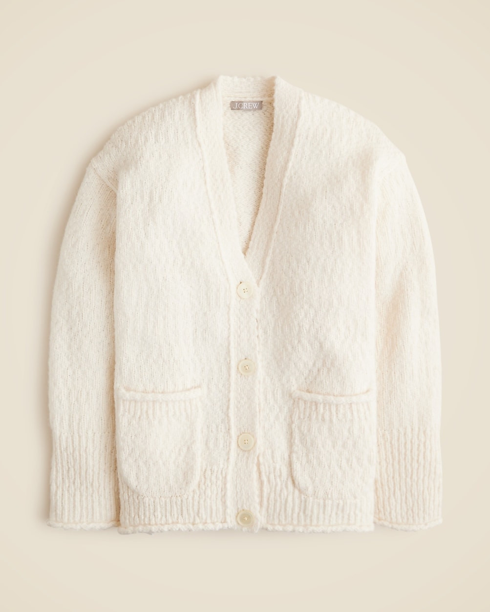 Relaxed cardigan sweater in textured yarn | J. Crew US