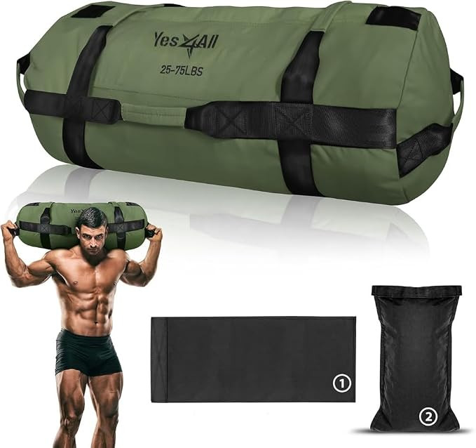 Yes4All Sandbags for Working Out, Unfilled Adjustable Sand Bags for Weight Training with Handles,... | Amazon (CA)