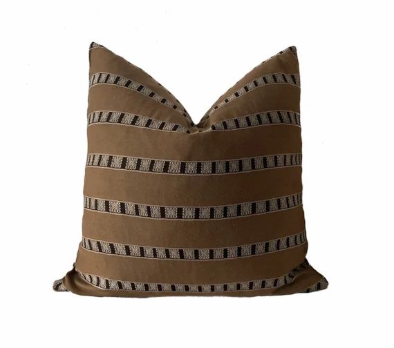 Vintage Tribal Stripe Textile Pillow Cover || CALDERA ||  Boho Pillow | Rustic | Modern Farmhouse... | Etsy (US)