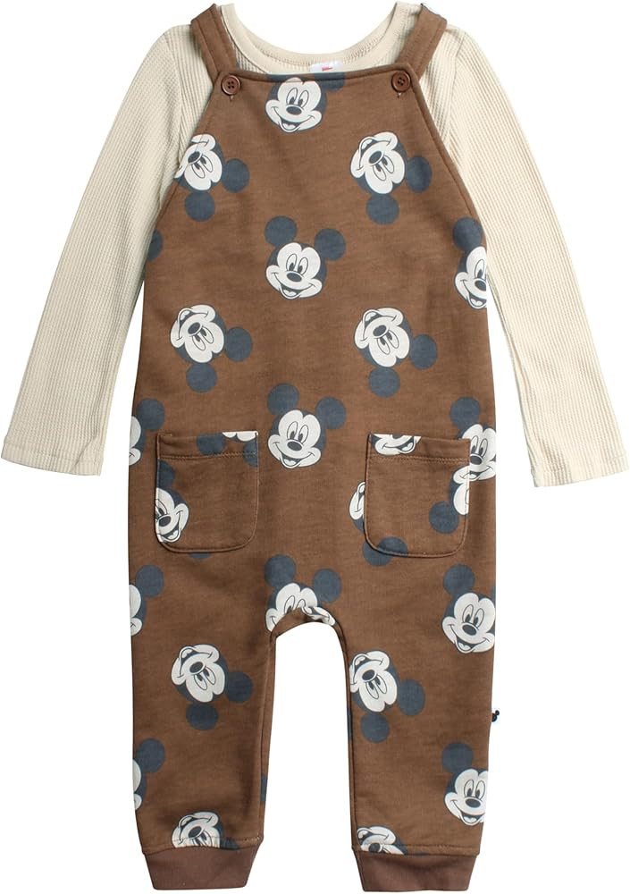 Disney Baby Toddler Boys' Mickey Mouse Overall Set - 2 Piece Romper with Long Sleeve Shirt (2T-4T... | Amazon (US)