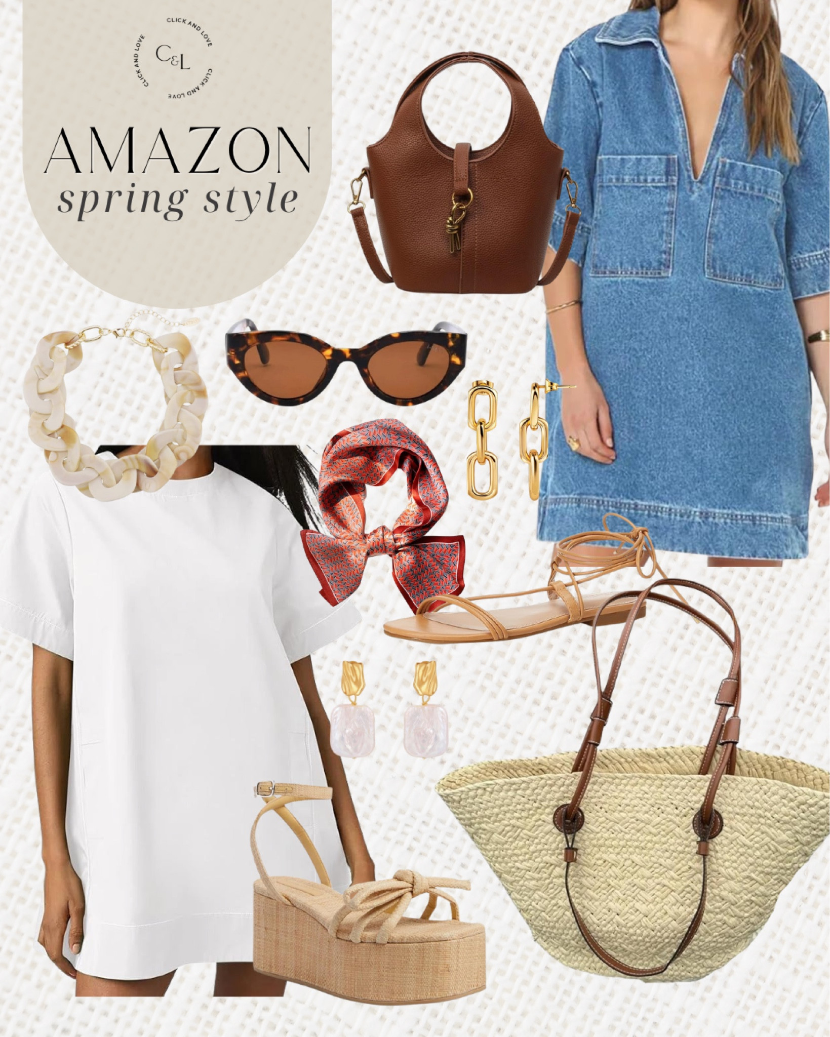 Spring style with Amazon! These are both great throw on and go easy dresses that provide a blank slate for accessory styling! The sky is the limit with what bags, jewelry and shoes you can pair with these dresses. All budget friendly picks!

Amazon fashion, Amazon finds, Amazon must haves, dress, fashion finds, spring fashion, budget friendly fashion, home finds, tote, handbag, purse, work bag, designer look for less, sunglasses, jewelry, straw bag, work purse, sunglasses, raffia platforms, bow platform, chunky necklace, white T-shirt dress, denim dress, neck scarf, silk scarf, neutral flats, sandals, pearl drop earrings, affordable finds #amazonfashion

#LTKFindsUnder50 #LTKSaleAlert #LTKStyleTip