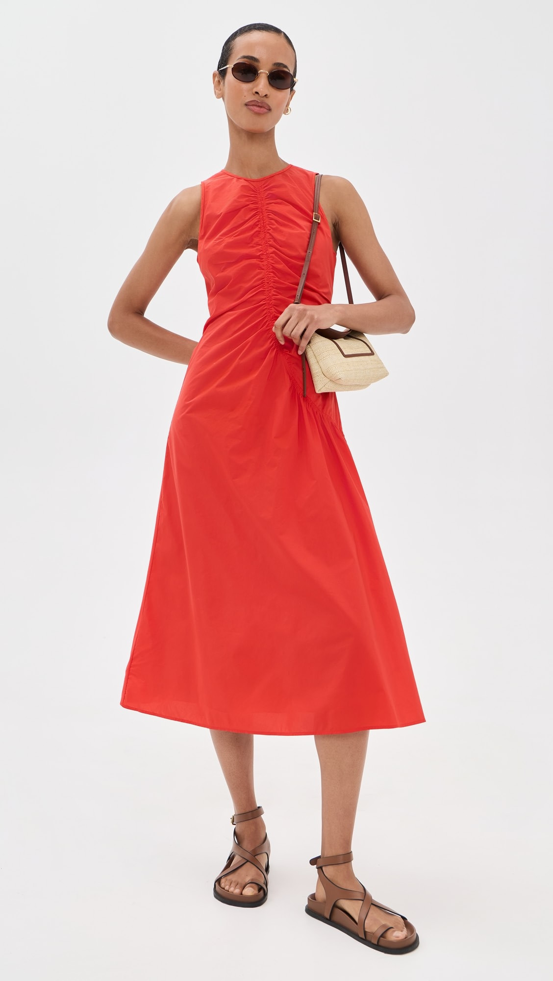 Asymmetrical  Ruched Tank Dress | Shopbop