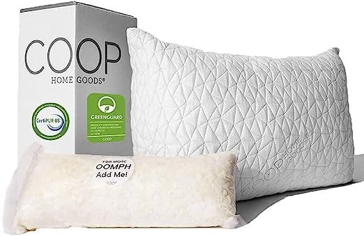 Coop Home Goods Original Loft Pillow Queen Size Bed Pillows for Sleeping - Adjustable Cross Cut M... | Amazon (US)