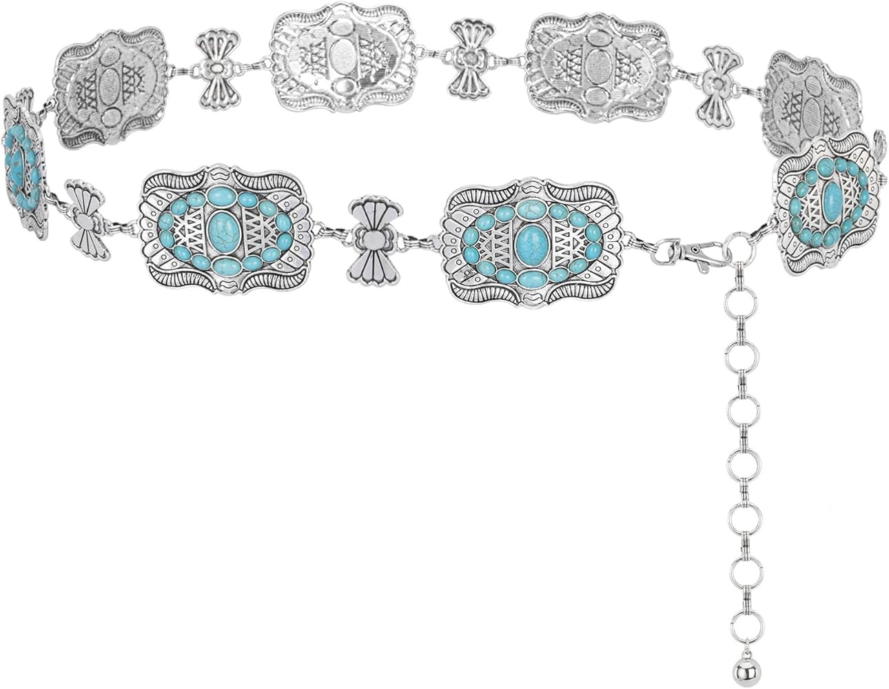 Montana West Rustic Couture's Large Western Concho Metal Belts for Women Cowgirl | Amazon (US)