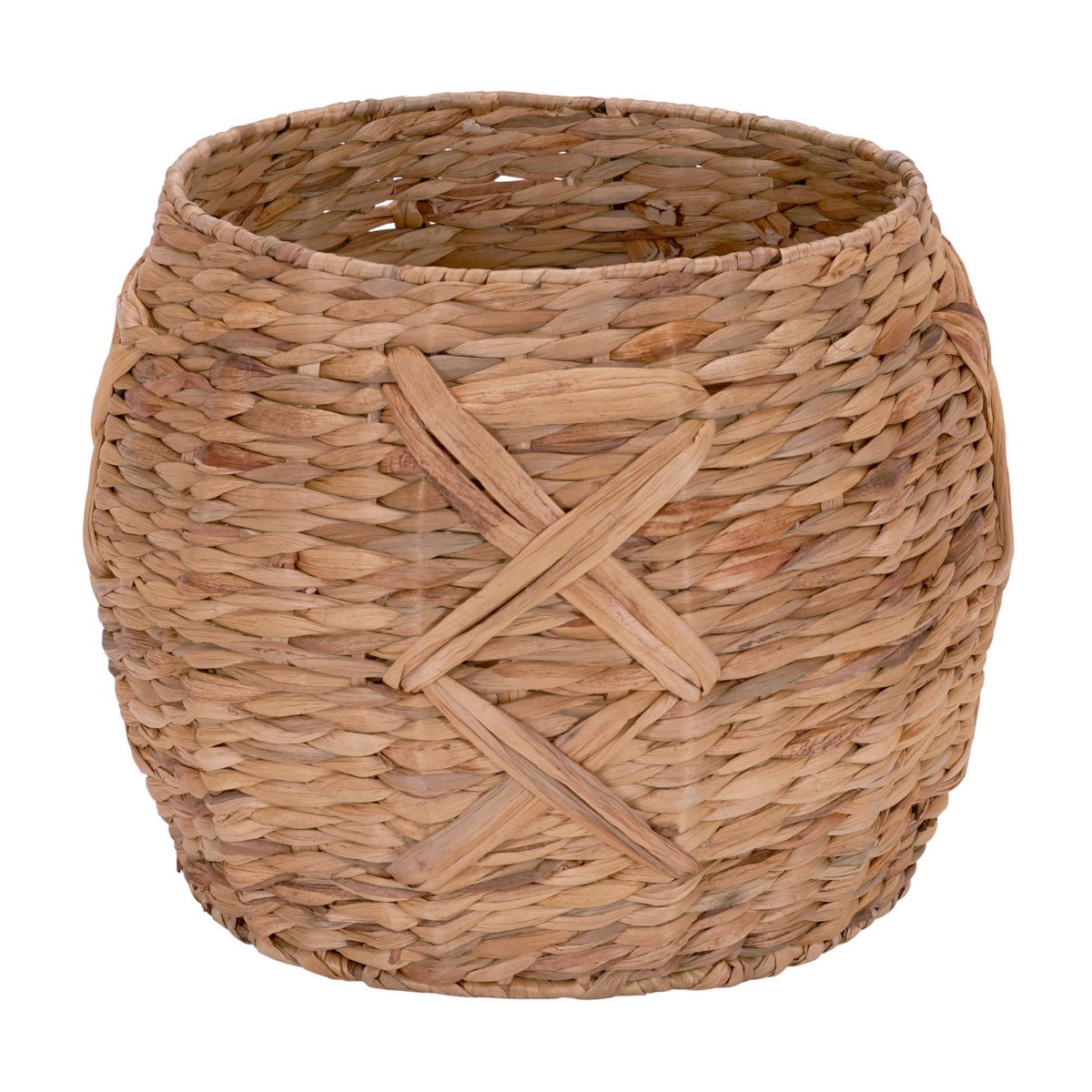 Household Essentials X-Weave Round Wicker Floor Basket - Natural | Macy's