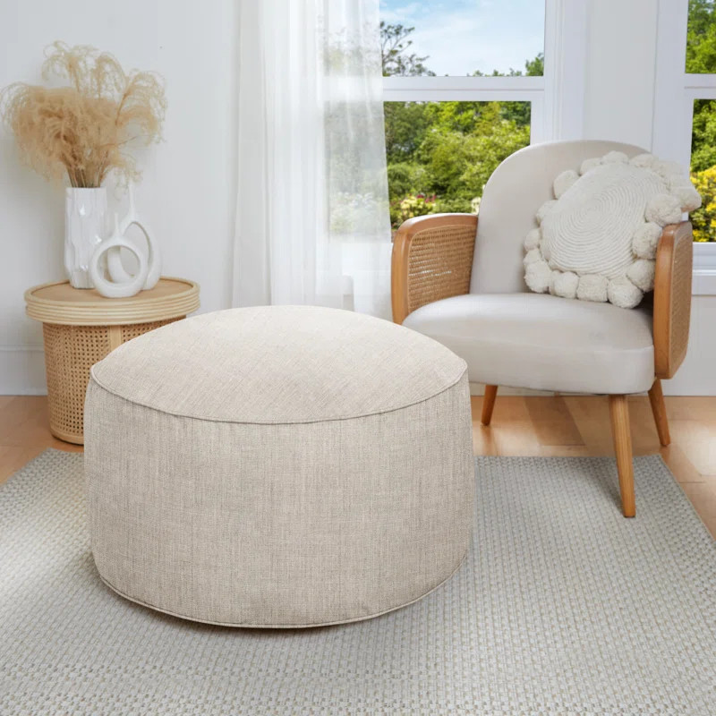 Upholstered Outdoor Ottoman with Sunbrella® Cushion | Wayfair North America