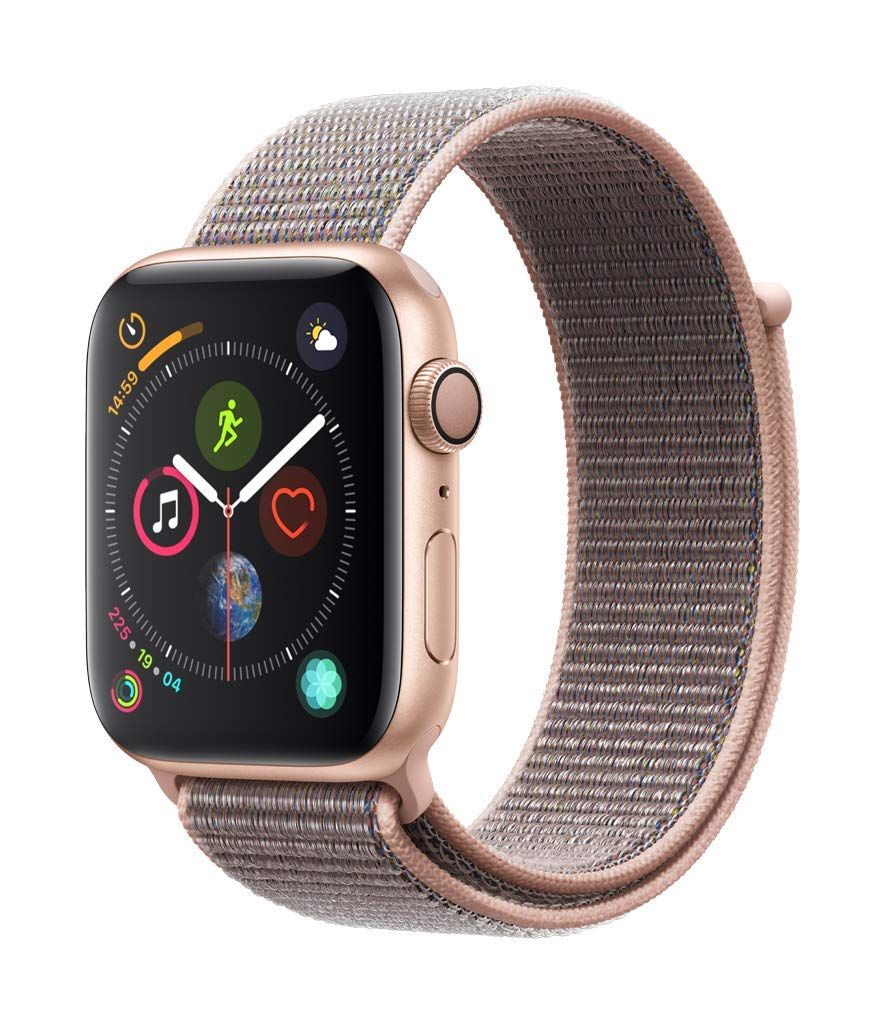 Apple Watch Series 4 (GPS, 44mm) - Gold Aluminium Case with Pink Sand Sport Loop | Amazon (US)