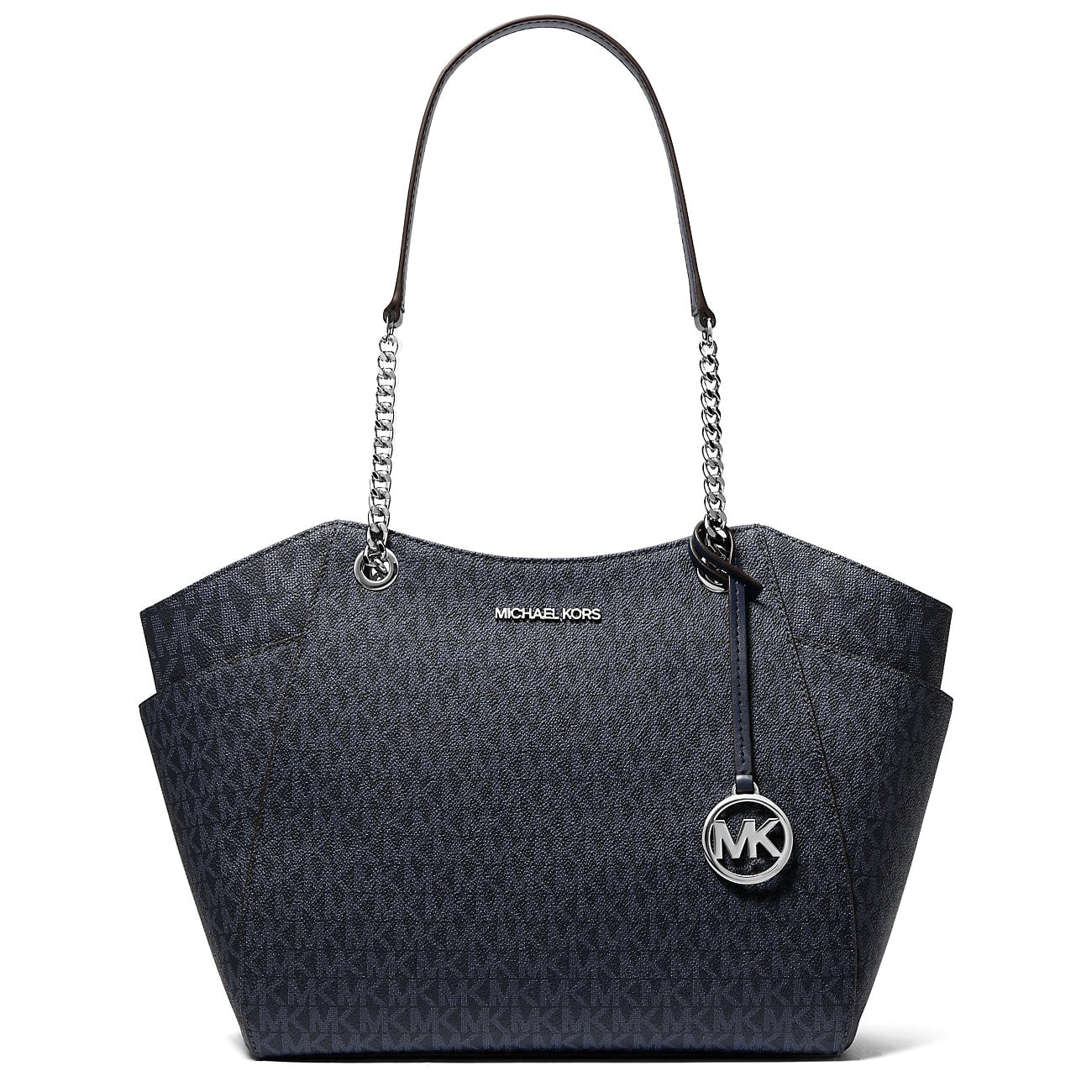 Michael Kors Women's Jet Set Large Signature Logo Top Zip Shoulder Bag (Admiral) | Walmart (US)