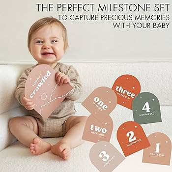 Beautiful Baby Monthly Milestone Cards - The Perfect Cards for Adorable Milestone Pictures of You... | Amazon (US)