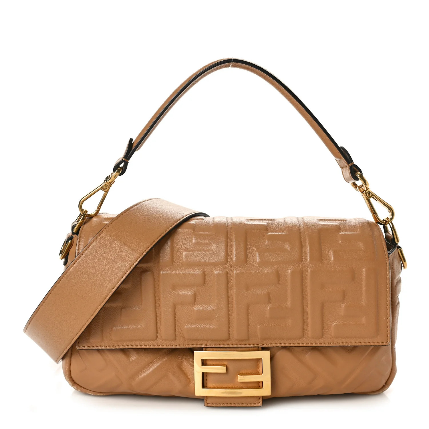 Nappa FF 1974 Embossed Baguette Miele Scuro | FASHIONPHILE (US)