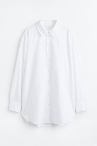 Overhemdblouse van oxfordkatoen - Wit - DAMES | H&M NL | H&M (DE, AT, CH, NL, FI)