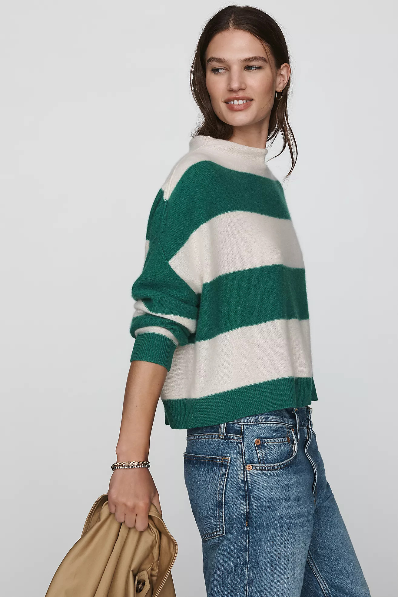 Pilcro Alani 100% Cashmere Mock-Neck Sweater | Anthropologie (US)