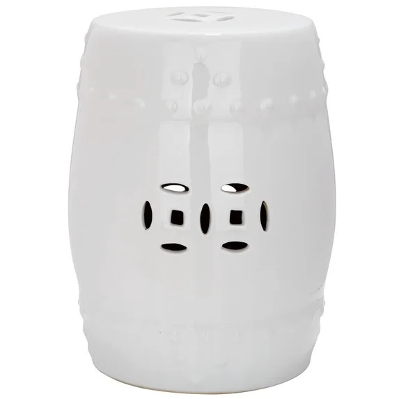 Safavieh Modern Ming Ceramic Garden Stool in White | Walmart (US)