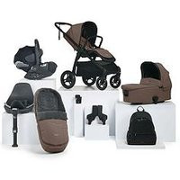 Mamas & Papas Complete Kit - Cloud T Ocarro CafÉ (Inc Pushchair, Carrycot, Adaptors, Cupholder, Bag, Footmuff, Cloud T &Amp; Isofix Base) | Very (UK)