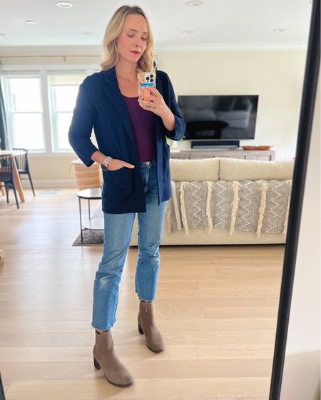 This cotton knit blazer can dress up any outfit. Love the cut of this. I’ll definitely be throwing it over shirts and sweaters as the temps get colder 

#LTKfindsunder100 #LTKSeasonal #LTKstyletip