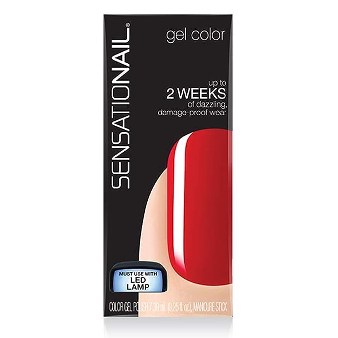 SensatioNail by Nailene Color Gel Polish, Scarlet Red, .25 fl oz by Jubujub | Amazon (US)
