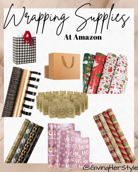 Wrapping supplies from Amazon! 

Wrapping paper. Gift bags. Gift wrap bags. Christmas wrapping paper. Christmas gift bags. Rolls of wrapping paper. Christmas. Gifts. Christmas gifts. Seasonal. Holiday. Amazon prime. Amazon. Amazon Christmas. Amazon holiday. Amazon seasonal. 
#holiday #christmas #amazon

#LTKSeasonal #LTKfamily #LTKHoliday