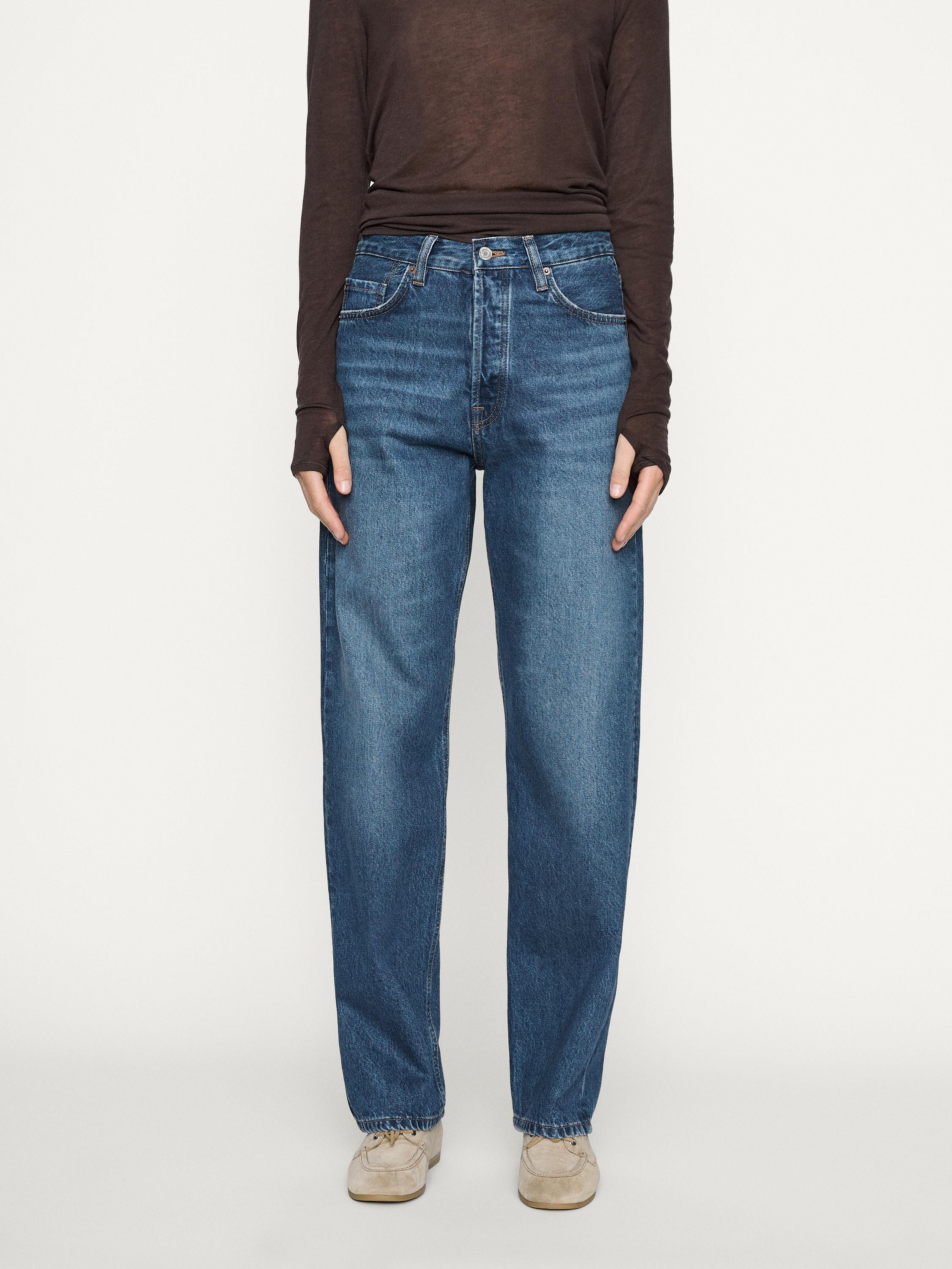 Straight-leg high-waist jeans | Massimo Dutti UK