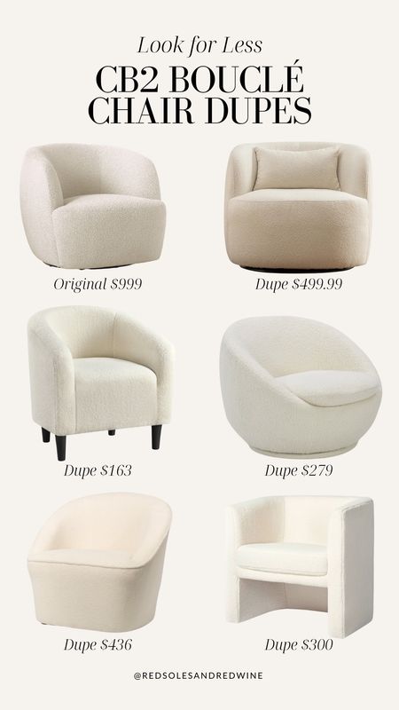 CB2 bouclé chair dupes!

CB2 dupes, sherpa chairs, fuzzy chairs, neutral chairs, cozy chairs, bouclé accent chair, sherpa accent chair, bouclé furniture, bouclé trend, bouclé aesthetic, bouclé chair, viral bouclé chairs, CB2 Gywenth chairs


#LTKhome #LTKstyletip