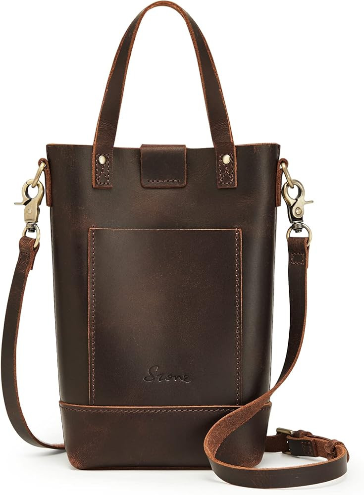 S-ZONE Small Crossbody Bags for Women Real Leather Cross Body Handbags Cell Phone Purses | Amazon (US)