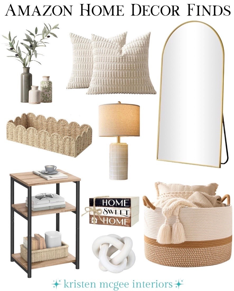 Amazon home decor that looks way more expensive than it is! 🙌🏻 These finds are perfect for adding a cozy, designer inspired touch to your home. From baskets and pillows to mirrors and lamps, these are some of my favorite Amazon pieces that instantly elevate a space! 🤍✨ #LTKhome #LTKdiml