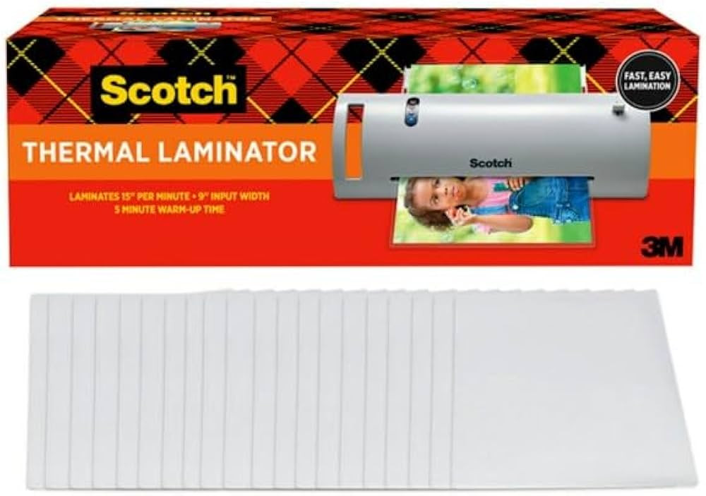 Scotch TL902VP Thermal Laminator, 1 Laminating Machine, White, Laminate Recipe Cards, Photos and ... | Amazon (US)