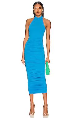 superdown Mallory High Neck Dress in Blue from Revolve.com | Revolve Clothing (Global)