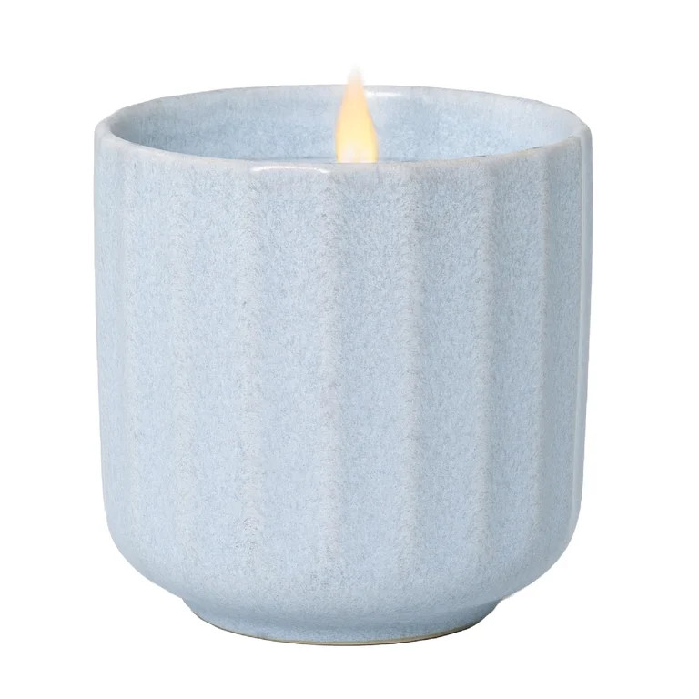 Better Homes & Gardens Fluted Jar Candle with 1 Wick, Light Blue Mist, 8 oz | Walmart (US)