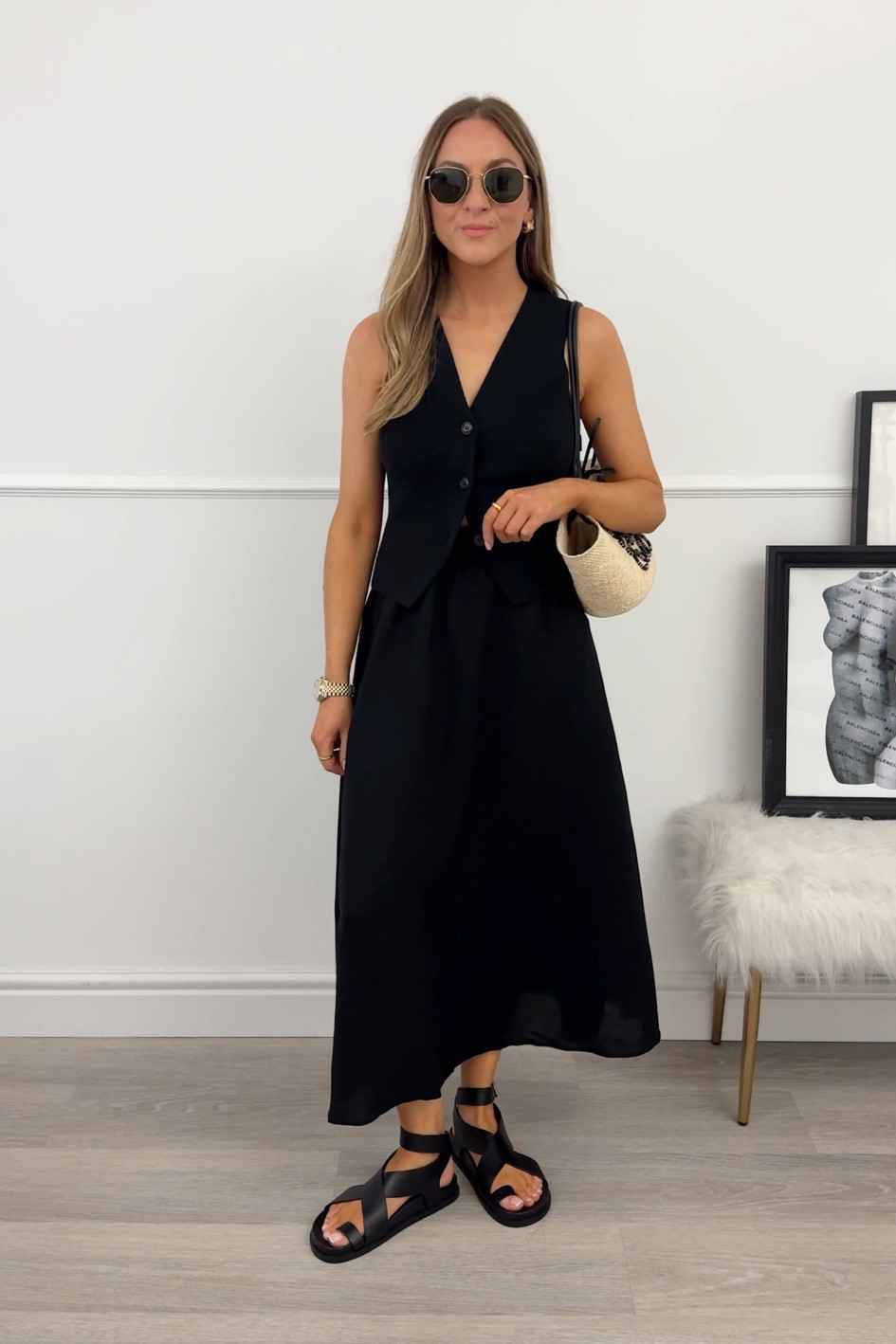 All black summer outfit 🖤
Waistcoat & skirt are both size XS



#LTKsummer #LTKstyletip #LTKshoes