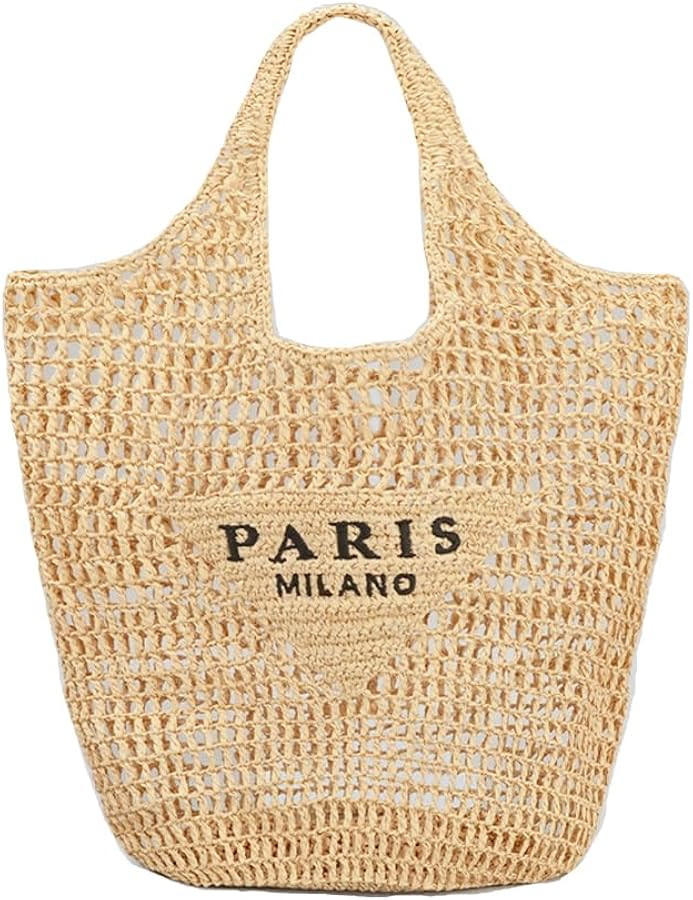 Covelin Women's Handwoven Straw Tote Bag \u2013 Lightweight, Large Capacity Boho Beach Bag | Amazon (US)