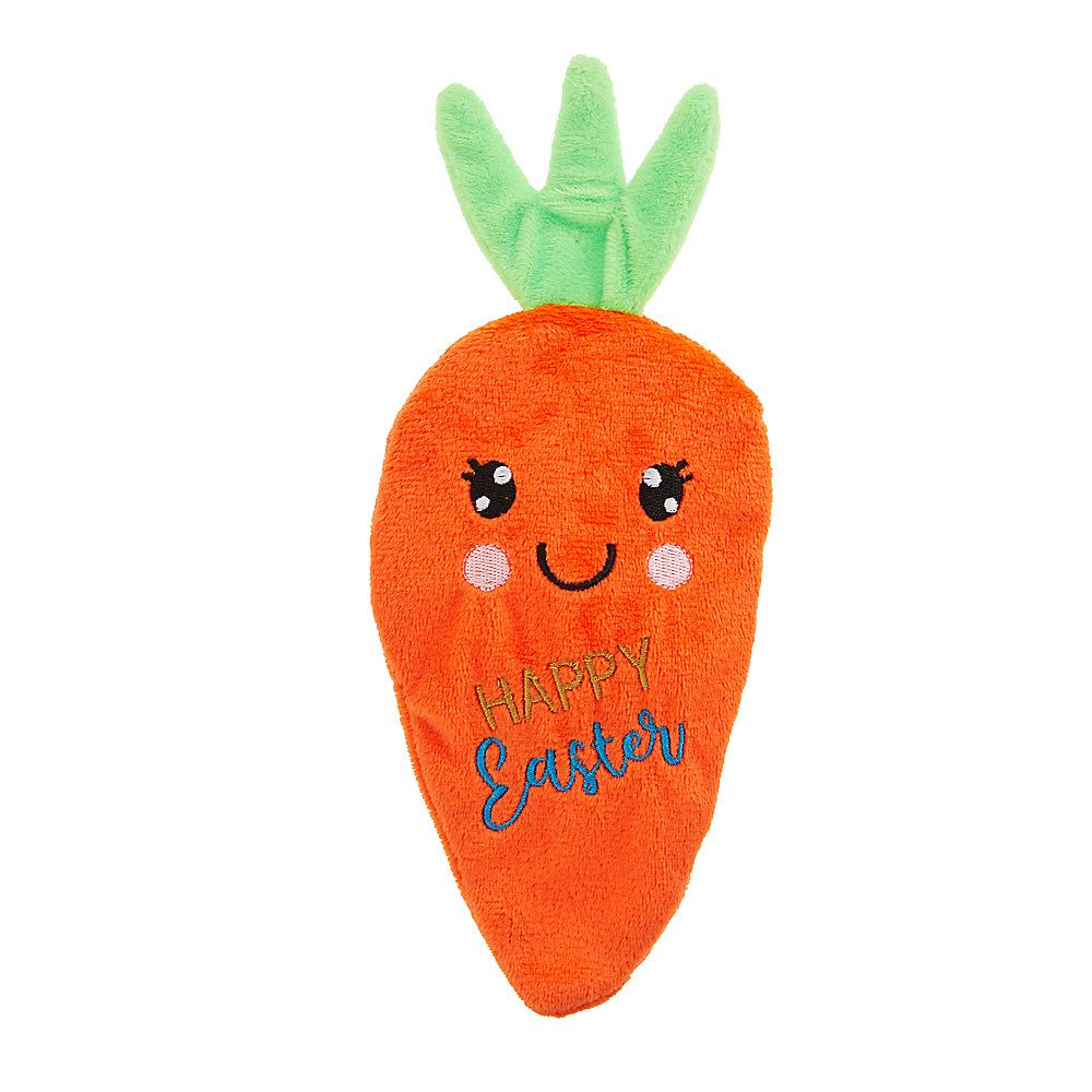 Top Paw® Easter Carrot Flattie Dog Toy - Crinkle, Squeaker | PetSmart